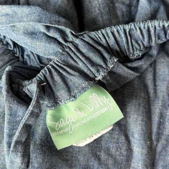 Sage & Lilly Pinafore chambray overalls style dress. Size 3T - Picture 8 of 8
